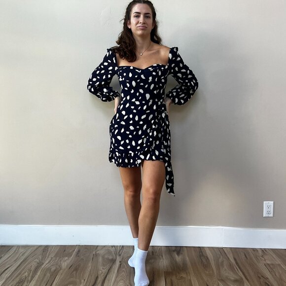 Reformation Cammi Dress | Splatter | SALE | NEW | size 2 - Picture 1 of 4